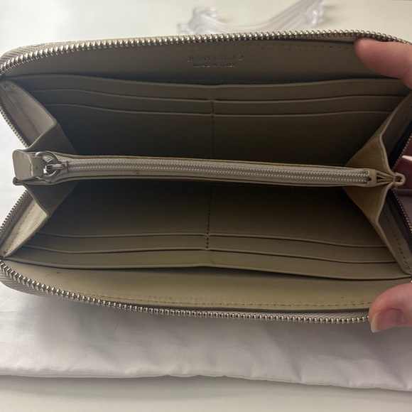 Jimmy Choo Silver Star-Studded Wallet